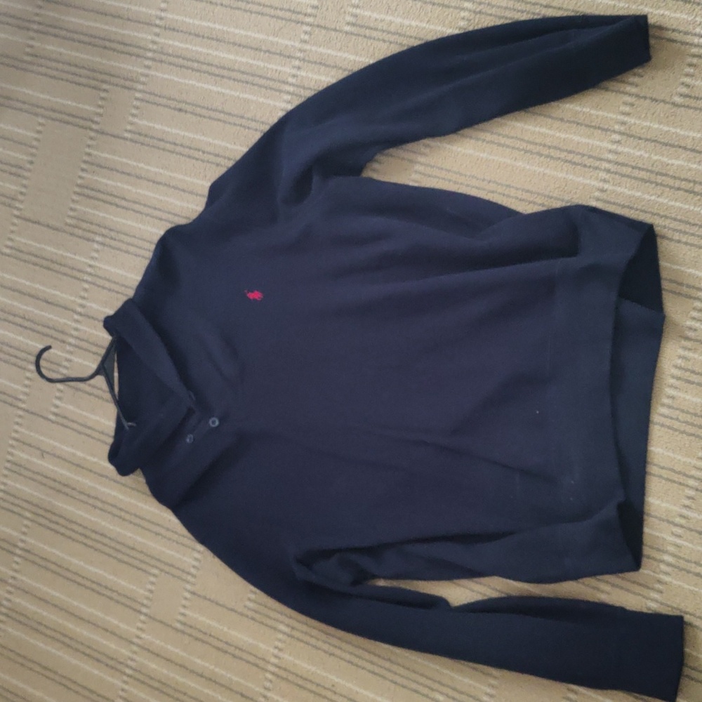 Dark blue polo sweatshirt